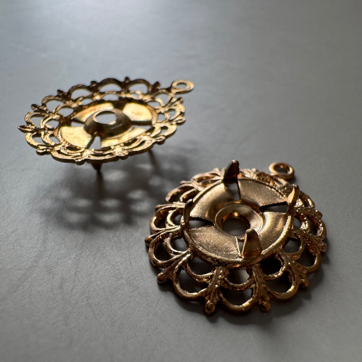 Vintage Metal Filigree Setting Oval 10x8mm【1 pc】