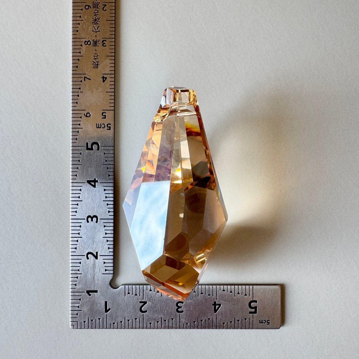 Swarovski ART #6015 Polygon Drop Crystal Golden Shadow 50mm【1 pc】