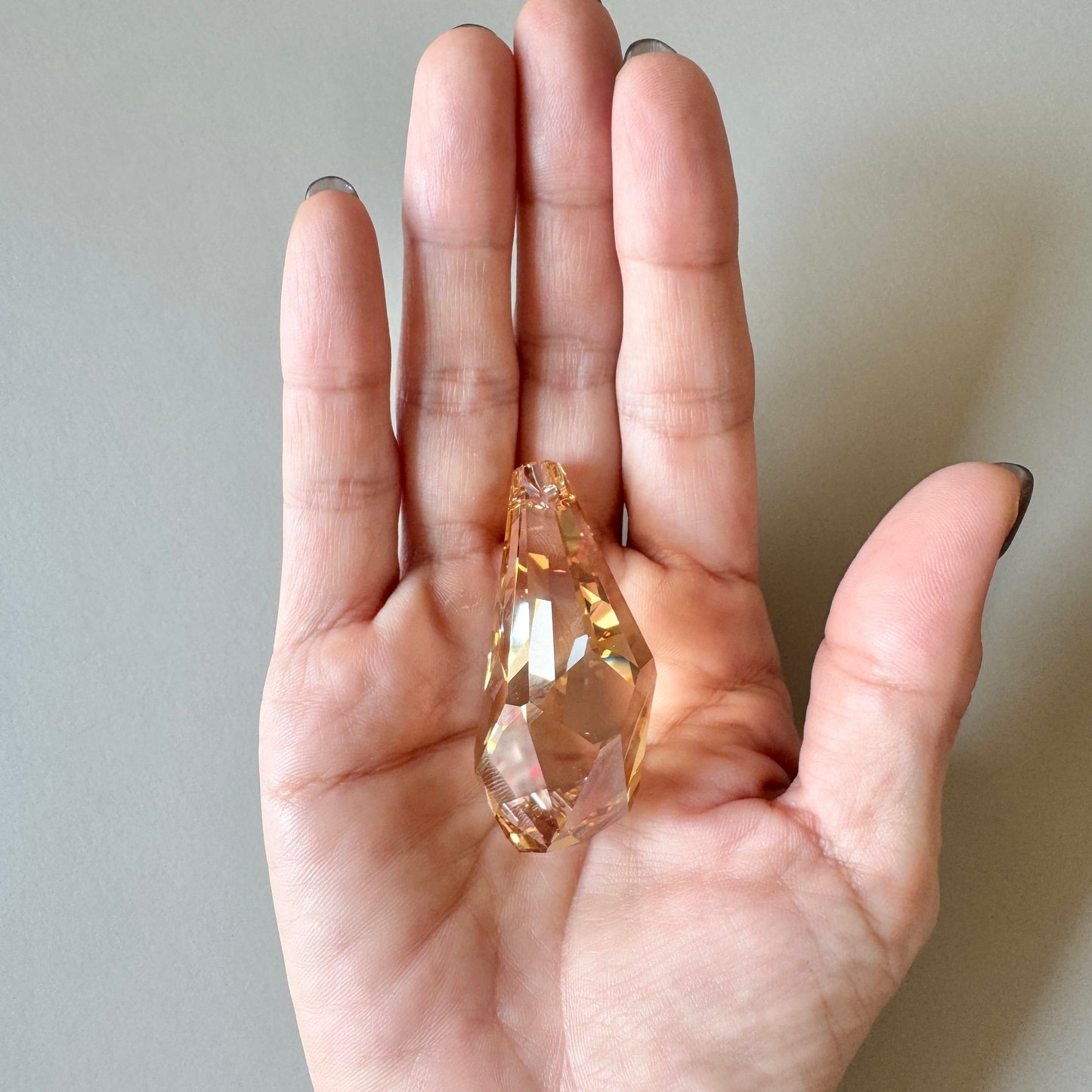 Swarovski ART #6015 Polygon Drop Crystal Golden Shadow 50mm【1 pc】