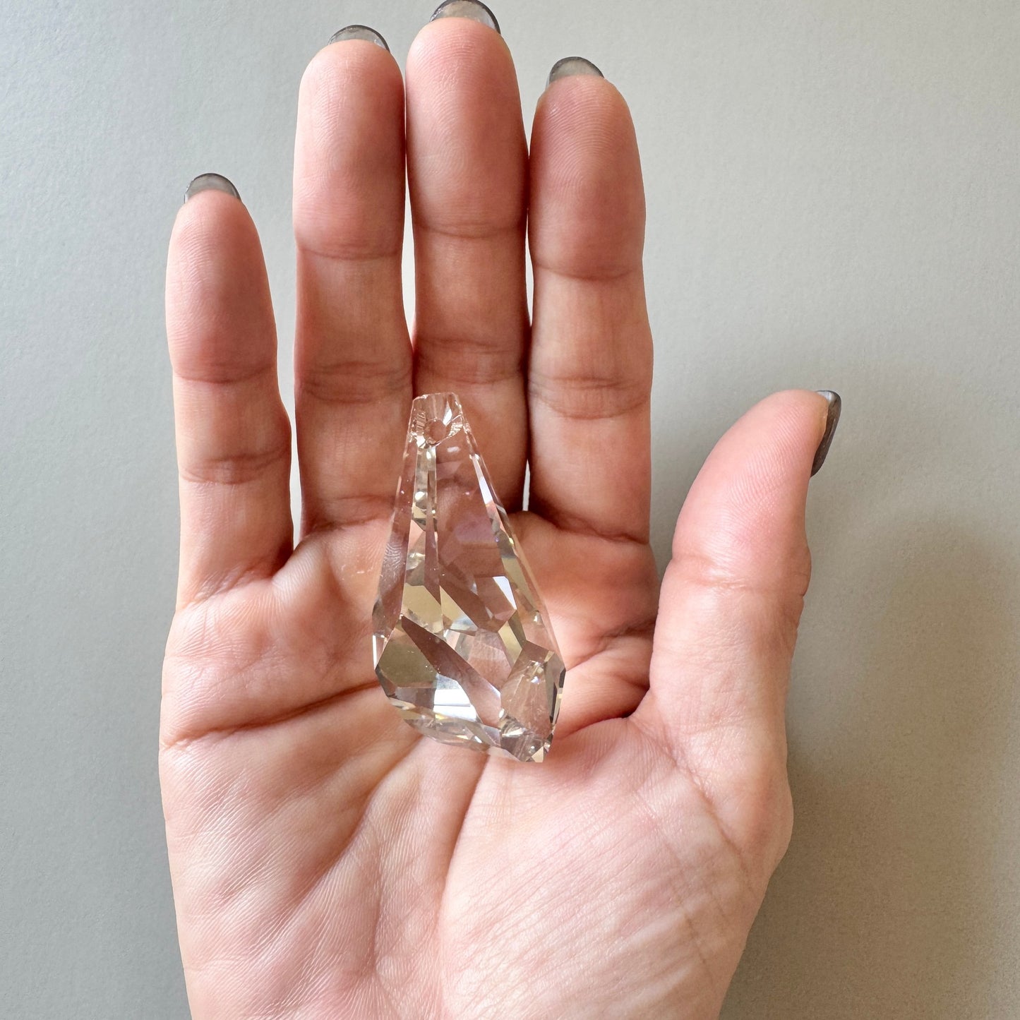 Swarovski ART #6015 Polygon Drop Crystal Silver Shade 50mm【1 pc】