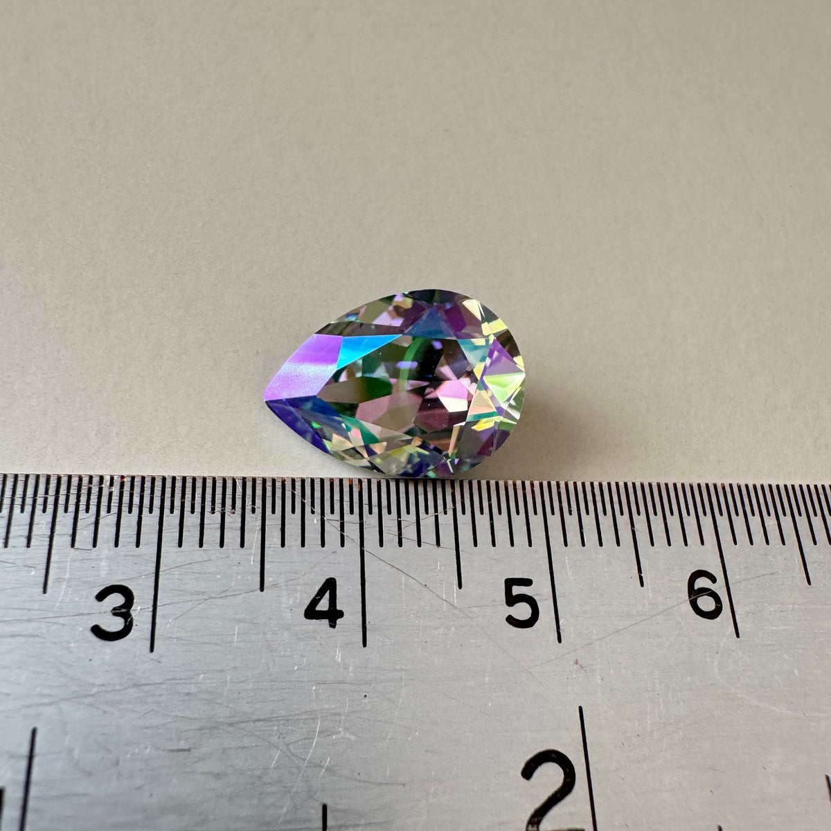 Swarovski ART #4320 Pear Fancy Stone Crystal Paradise Shine / Foiled 14×10mm【1 pc】