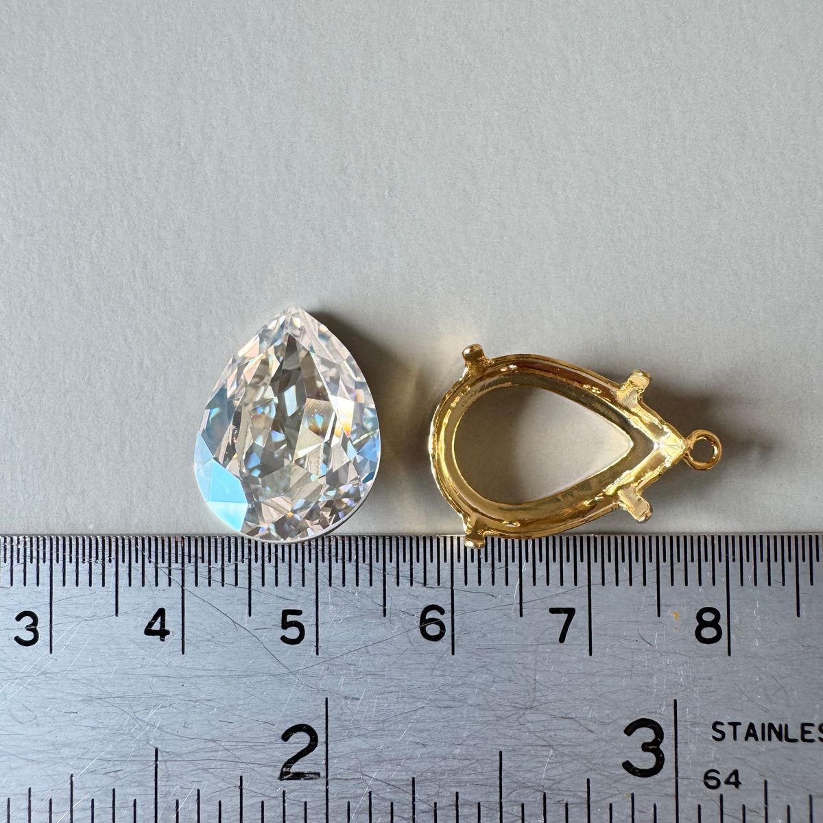 Special Set【Swarovski #4320 Crystal Moonlight 18×13mm & Gold Setting】26MX_316