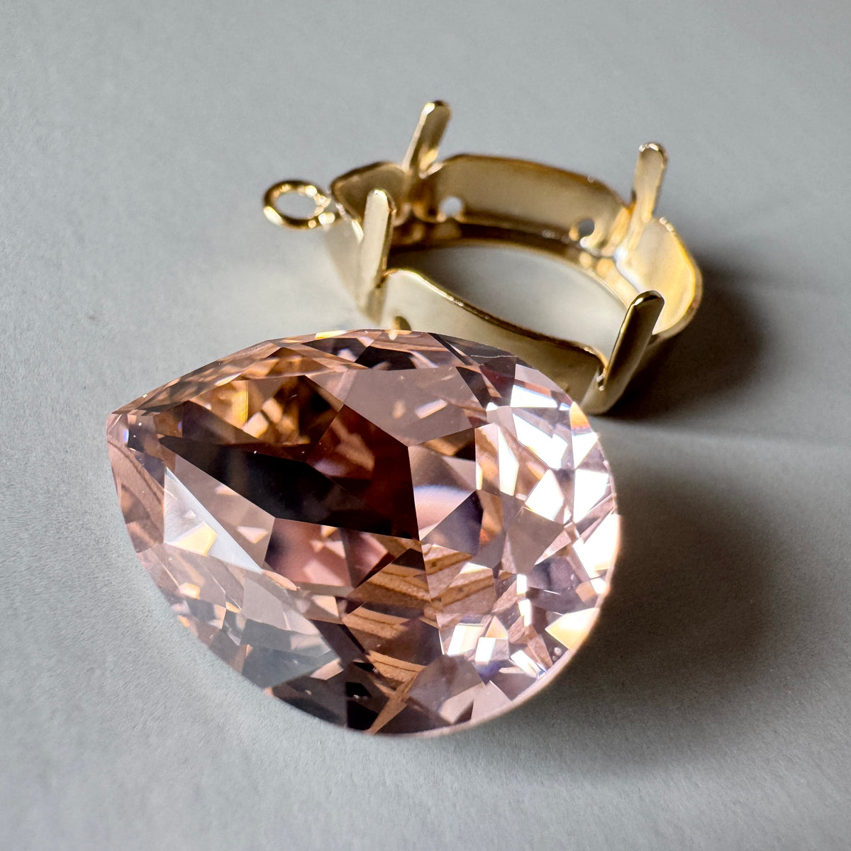 Special Set【Swarovski #4320 Vintage Rose 18×13mm & Gold Setting】26MX_325