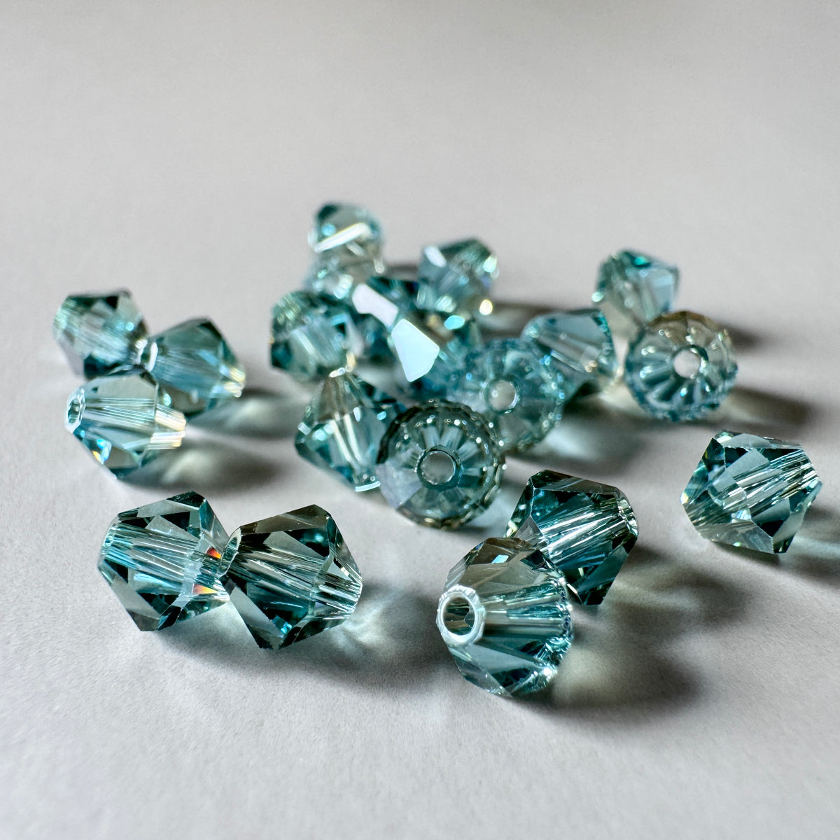 Special Set【Swarovski #5301 Aquamarine Golden Shadow 5mm】26MX_346