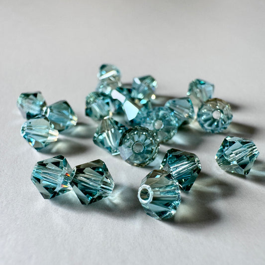 Special Set【Swarovski #5301 Aquamarine Golden Shadow 5mm】26MX_346