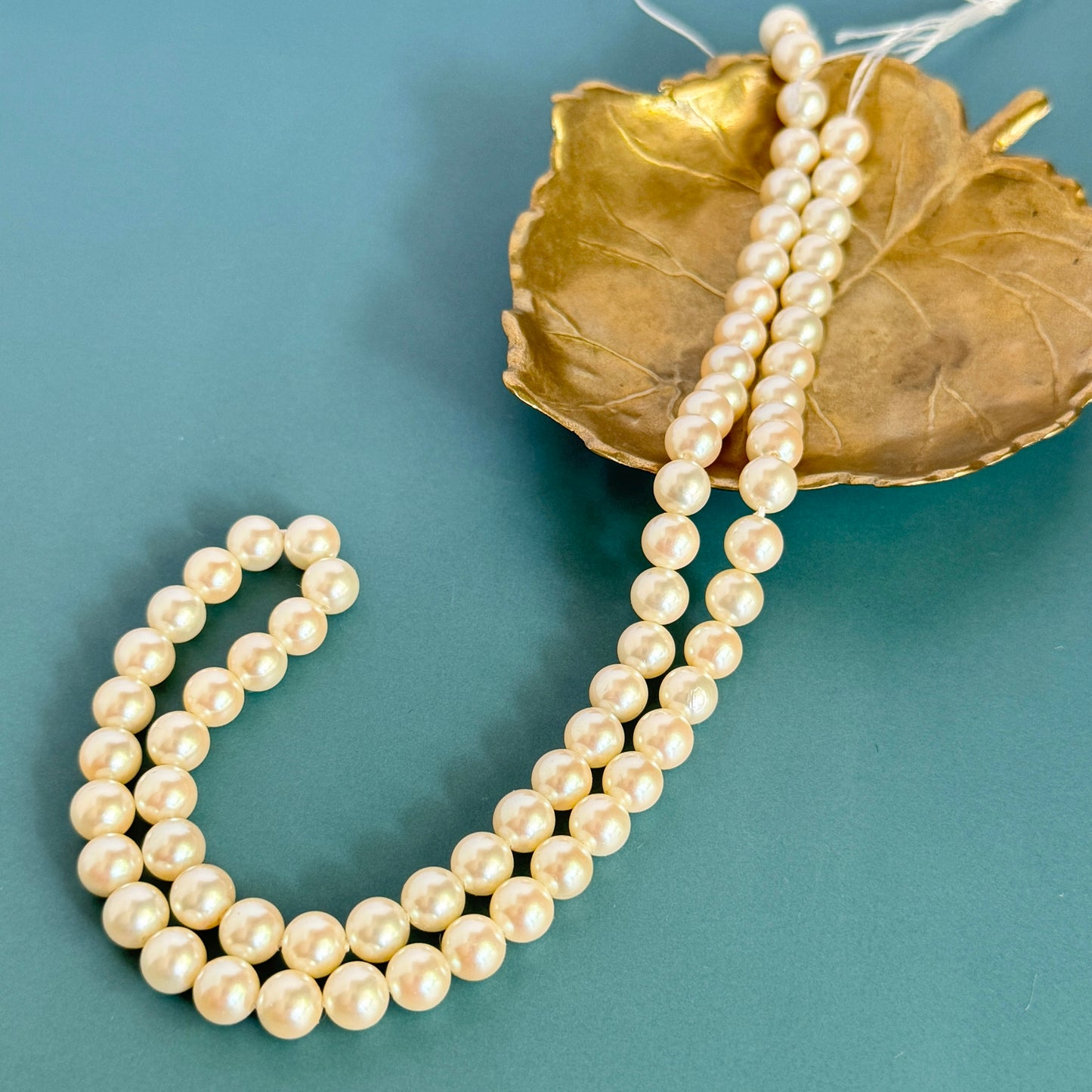 【Made in Japan】Vintage Shell Pearl Beads Cream 2tones