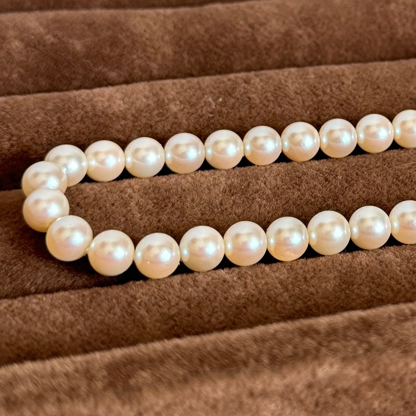 【Made in Japan】Vintage Shell Pearl Beads Cream 2tones