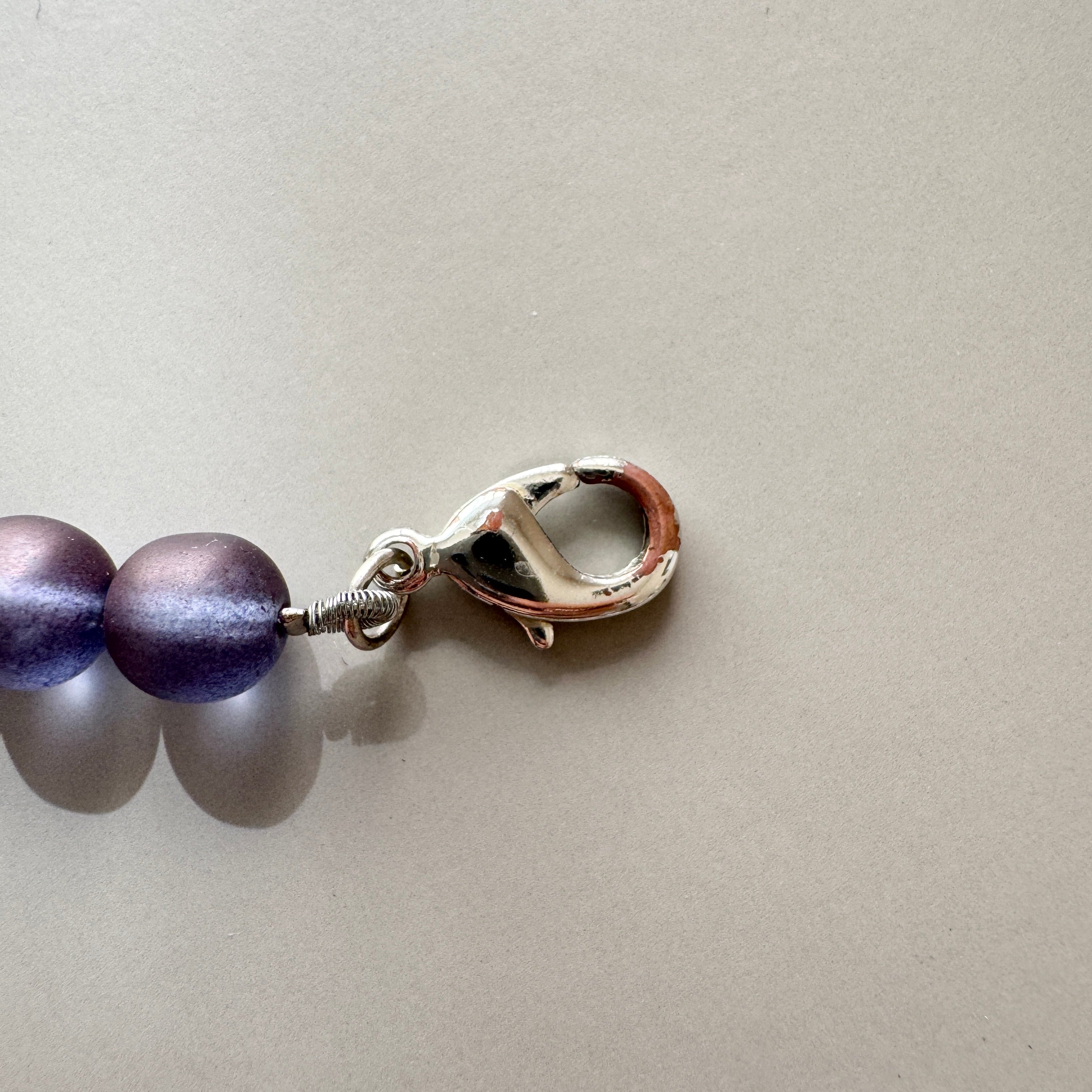 Czech Glass Flower Necklace Purple – Yotsuba-and-co.