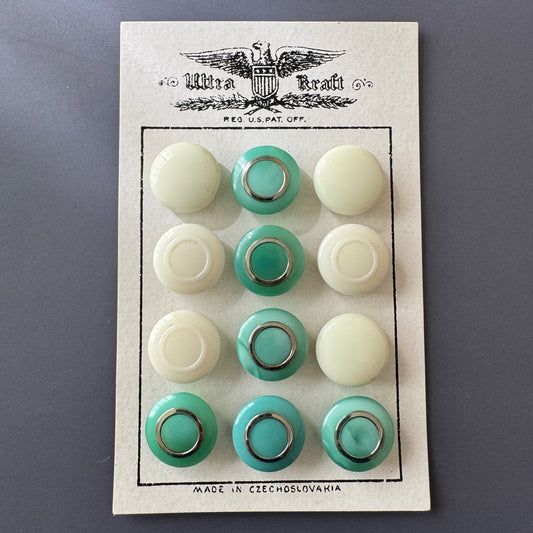 Czech Vintage Glass Button Sheet B