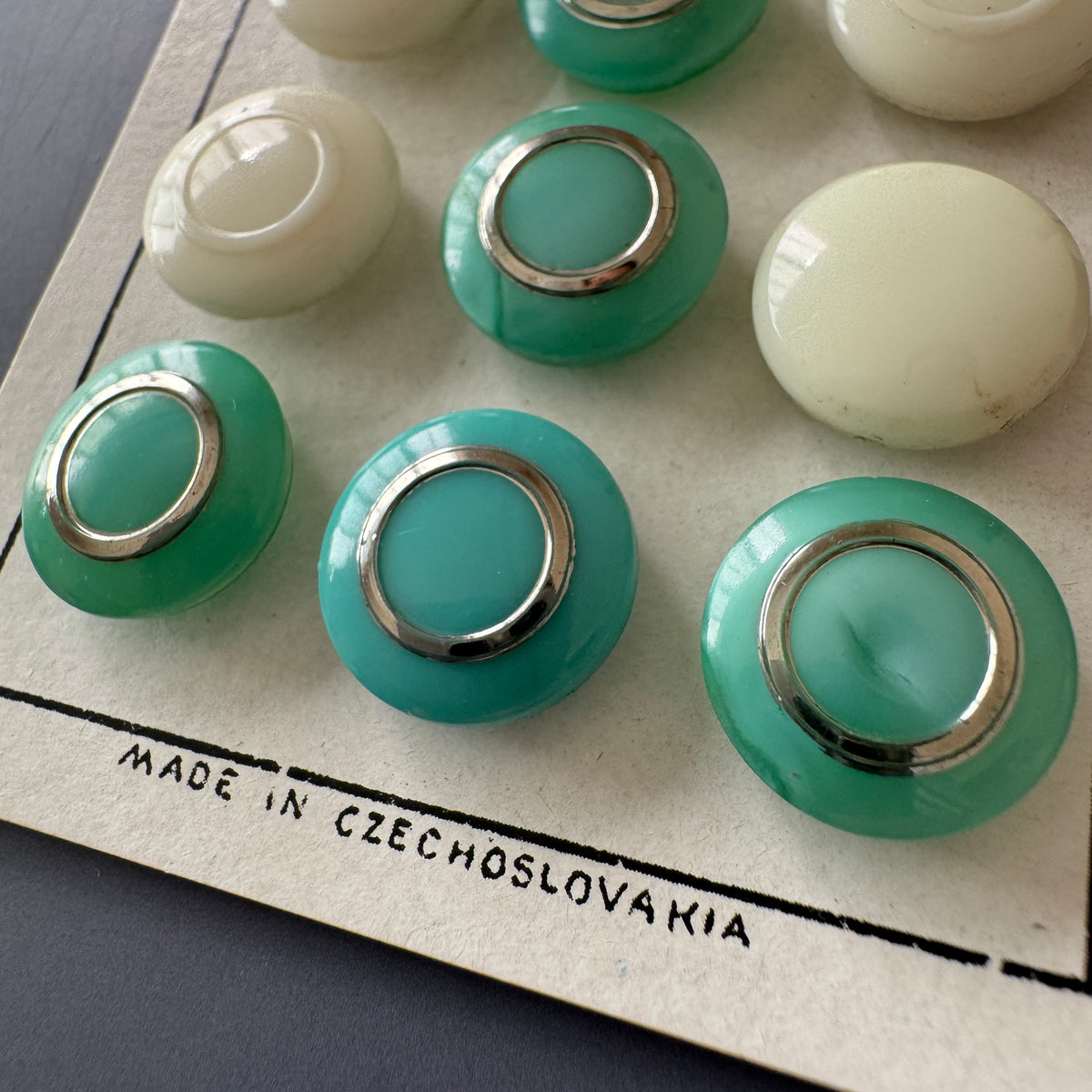 Czech Vintage Glass Button Sheet B