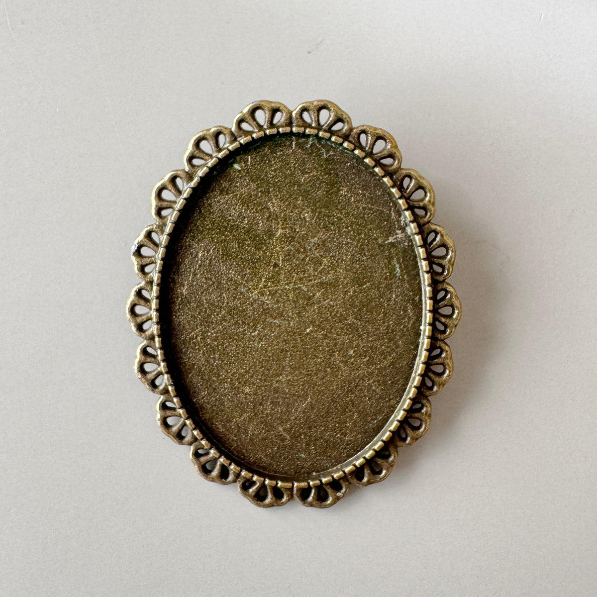 Antique Bronze Color Brooch Setting 40x30mm