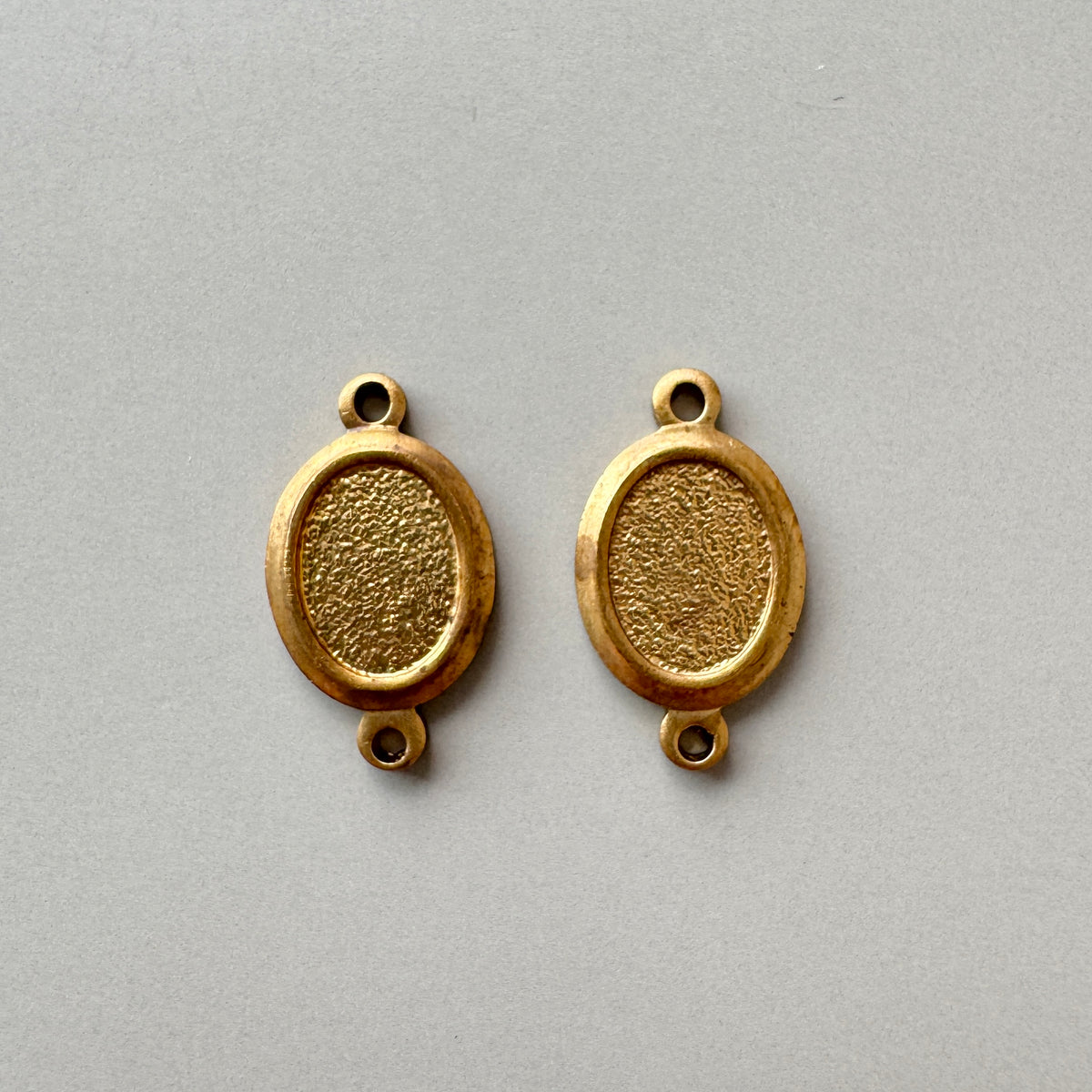 Raw Brass Setting Oval 8×6mm【2pcs】