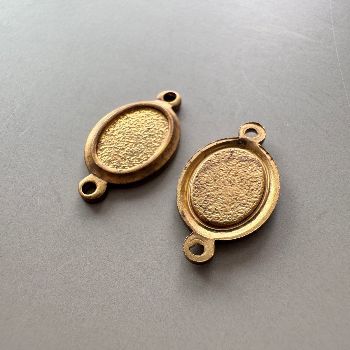 Raw Brass Setting Oval 8×6mm【2pcs】