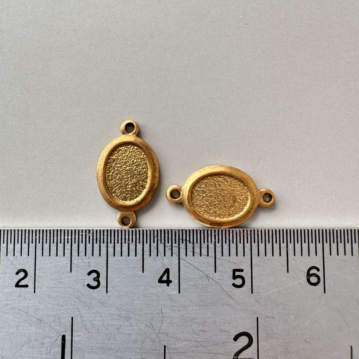 Raw Brass Setting Oval 8×6mm【2pcs】