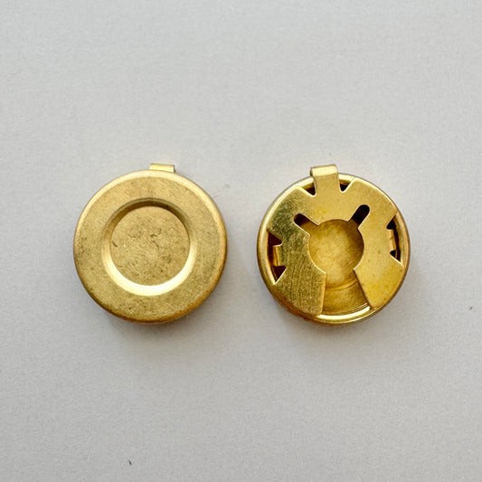 Raw Brass Button Cover 15mm