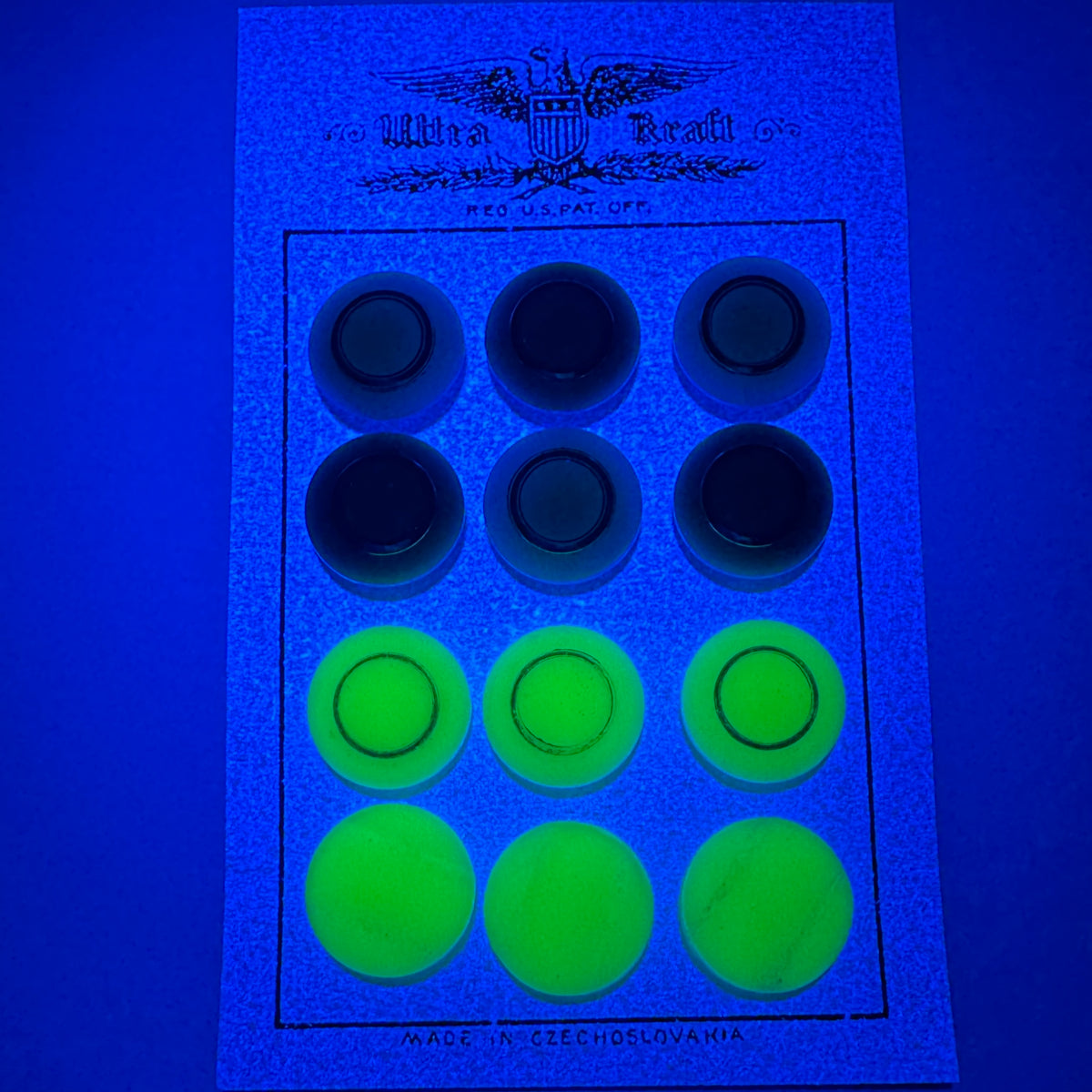 Czech Vintage Glass Button Sheet A