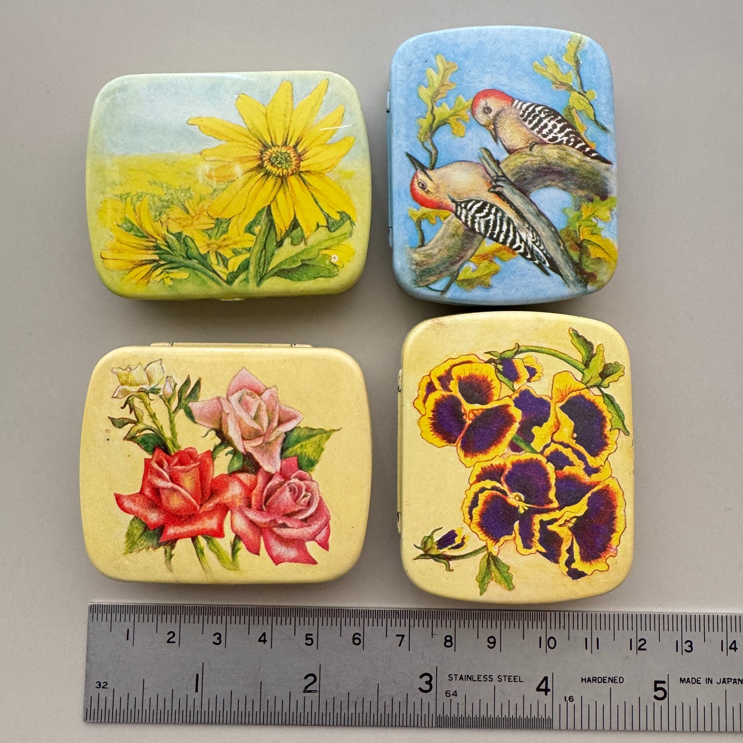 Swiss Vintage Tin Can Mini Box 48x59x16mm【4 design】