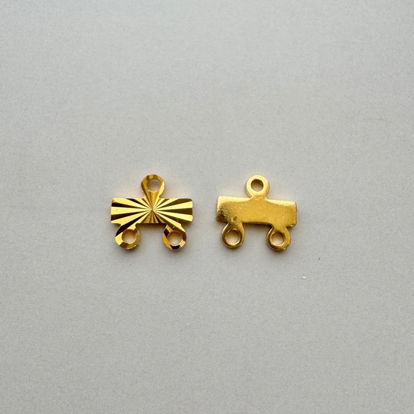 Taiwan Vintage Metal Connector 3 loops【2 pcs】