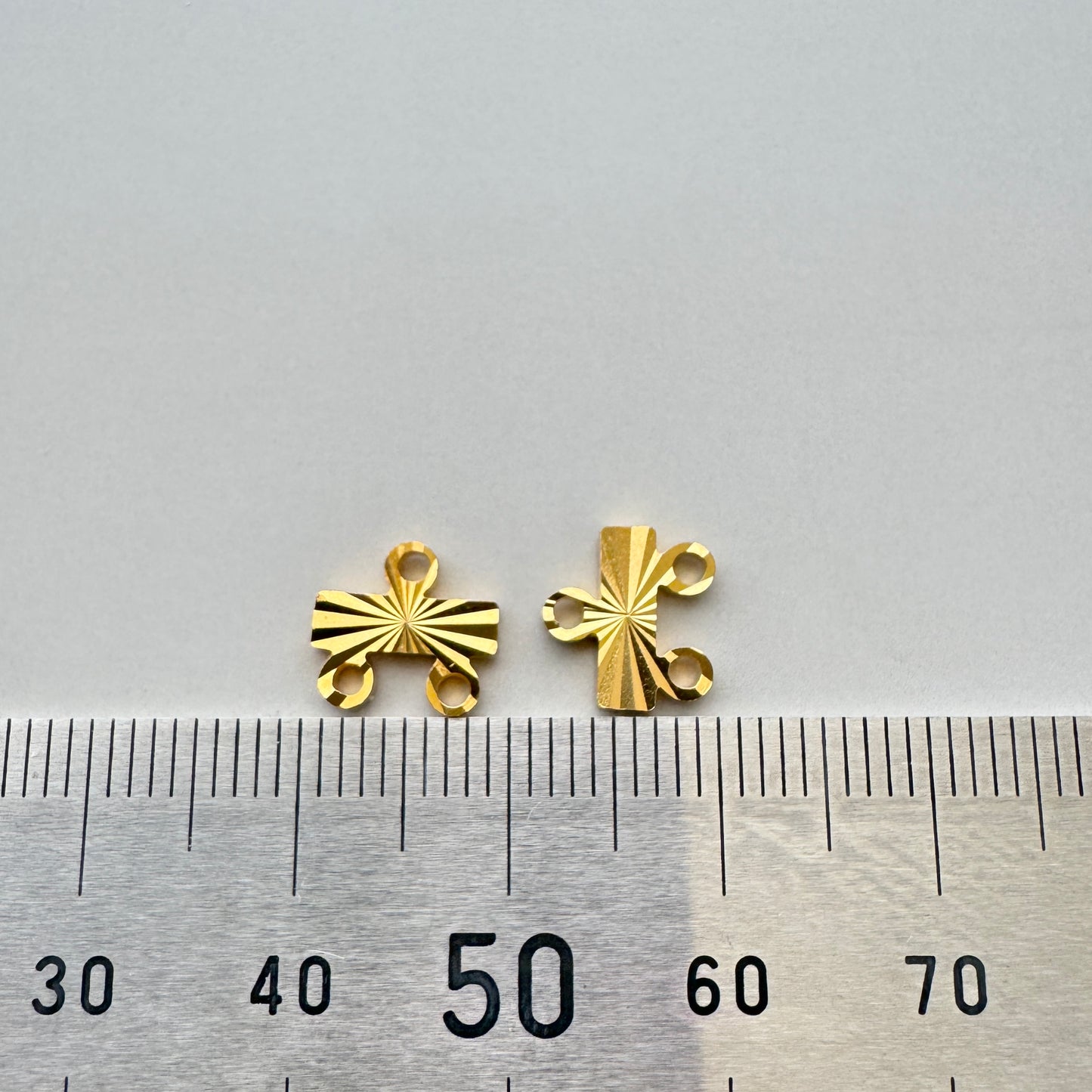 Taiwan Vintage Metal Connector 3 loops【2 pcs】
