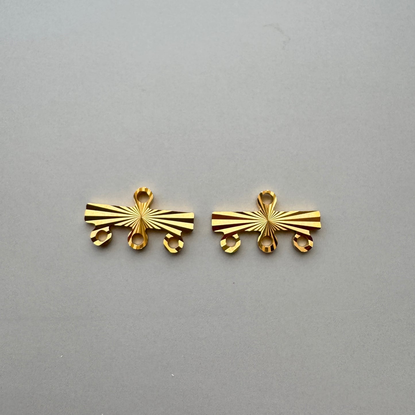 Taiwan Vintage Metal Connector 4 loops【2 pcs】