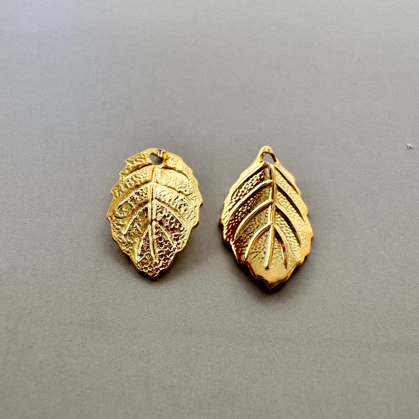 Deadstock Leaf Charm 19x9mm【2 pcs】