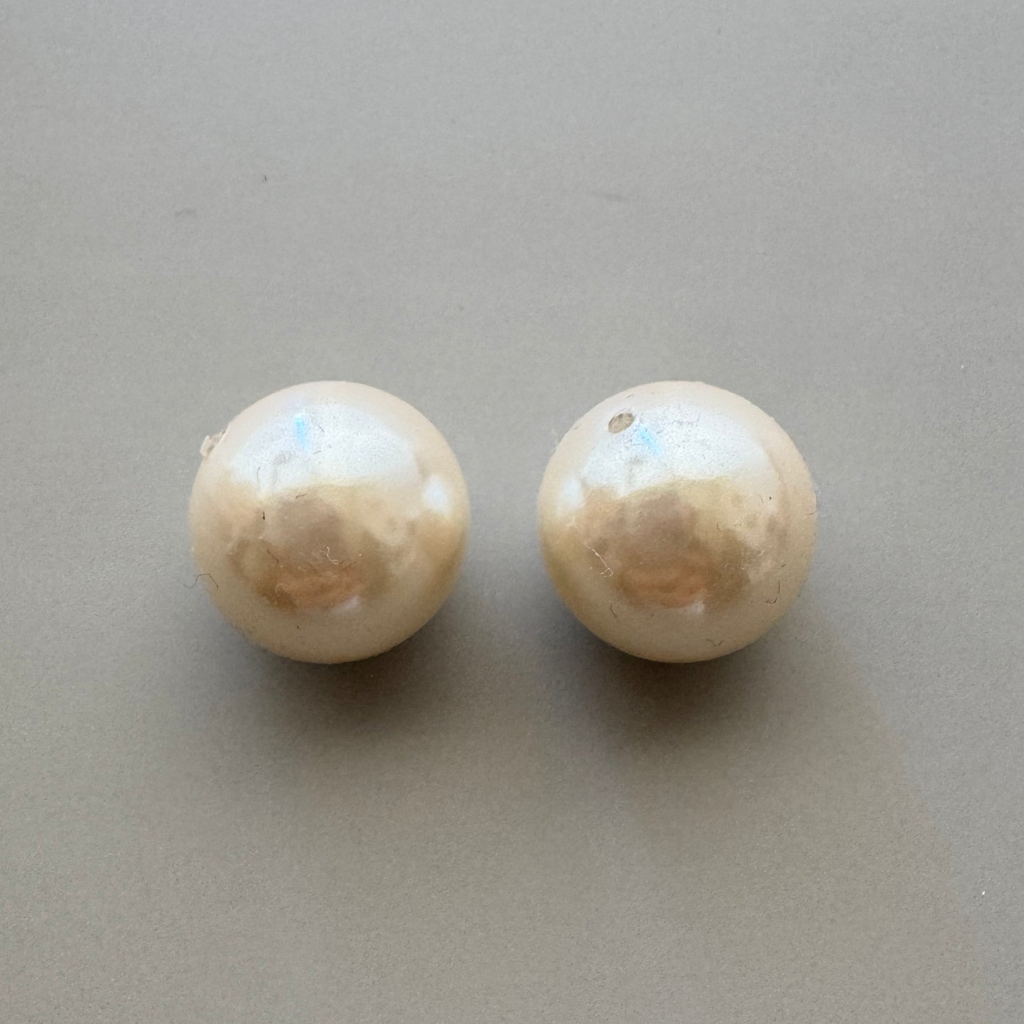 Japan Deadstock Plastic Pearl Beads Round 23mm 【2 pcs】