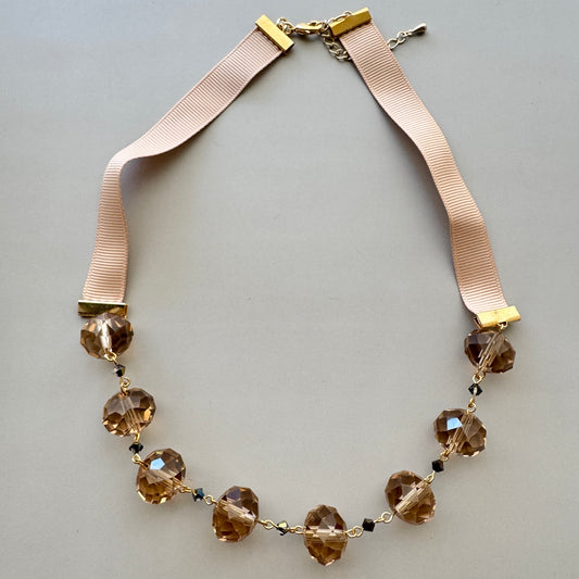 Glass and Ribbon Choker
