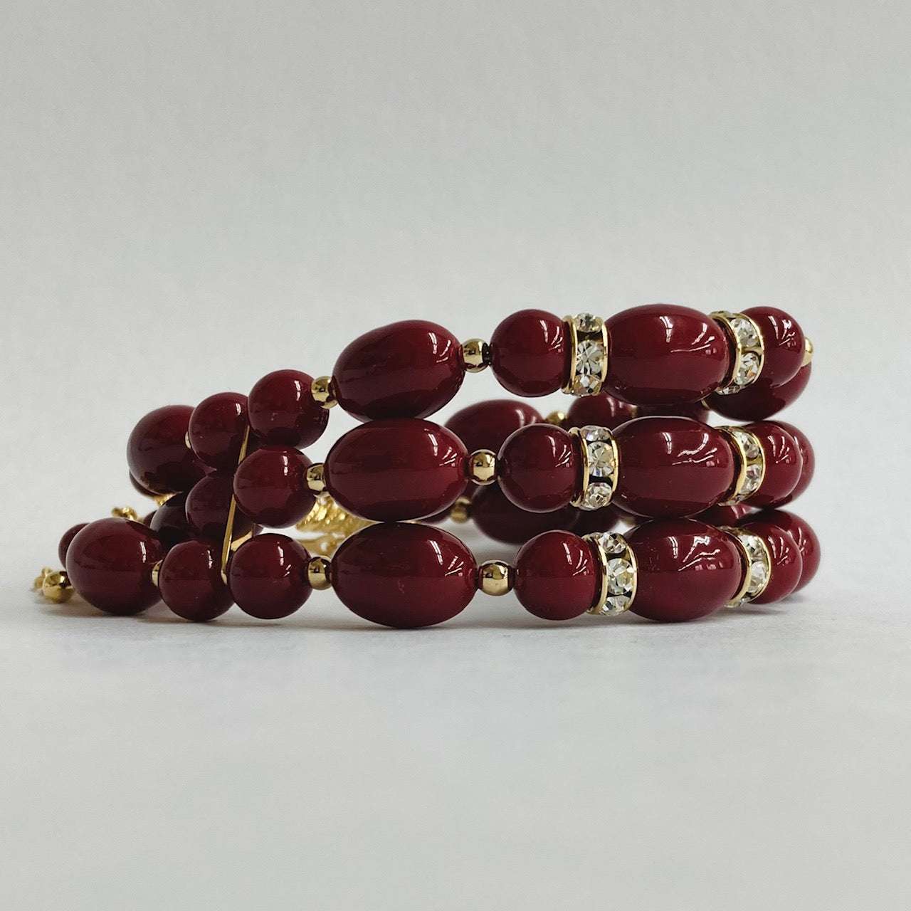 【Made in Japan】"AKADAMA" 3 strands Bijoux Bracelet AK12