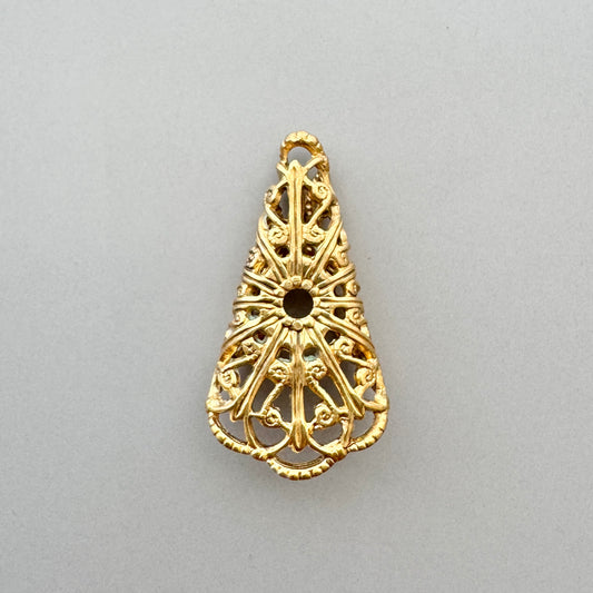 Brass Filigree Corn 29x15mm