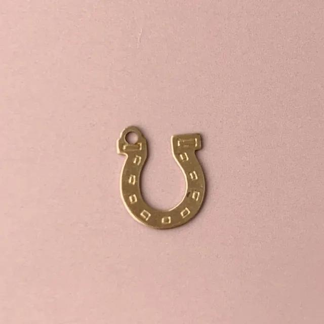Brass Charm Flat Horseshoe 10mm