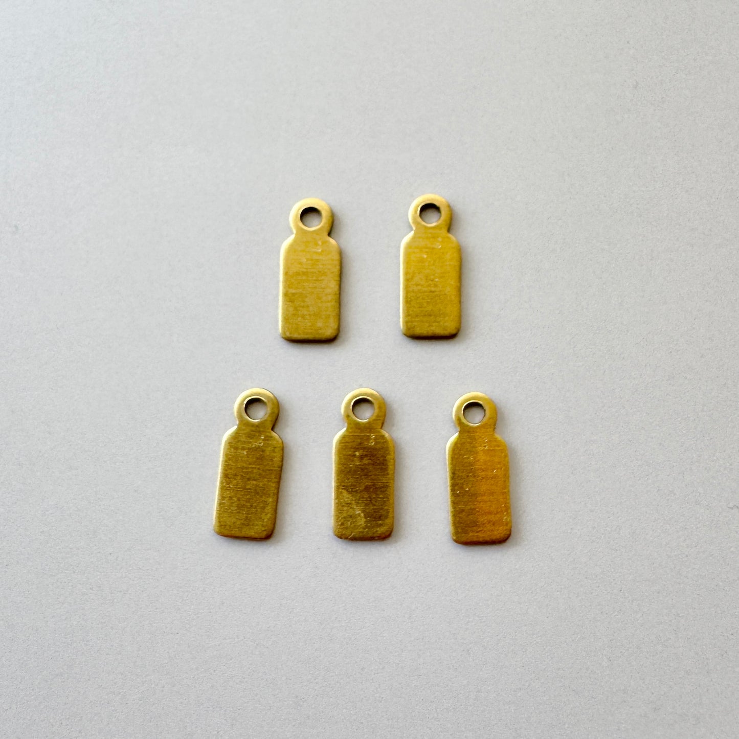 Raw Brass Mini Tag【5 pcs】