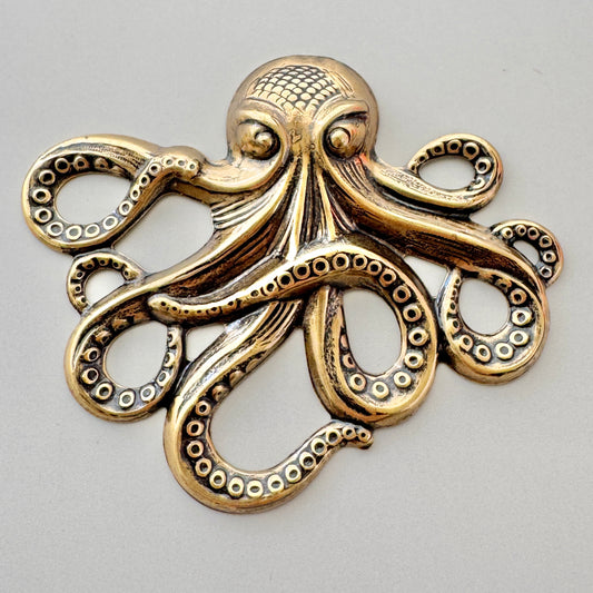 Antique Gold Stamping Octopus 54×63mm