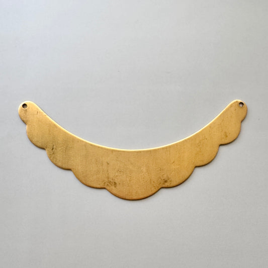 Raw Brass Necklace Base 2.5x12.3cm