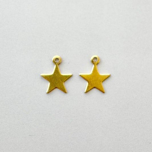 Brass Charm Star 10mm【2pcs】