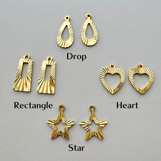 Taiwan Vintage Metal Charm 約11-17mm【2 pcs / 4 design】