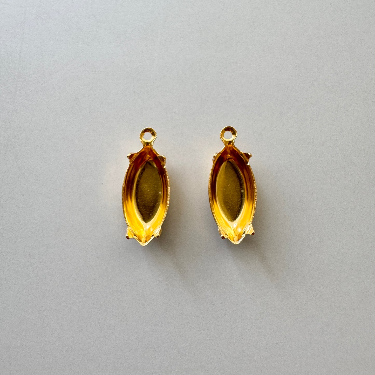 Gold Plated Setting Navette 15x7mm【2 pcs】