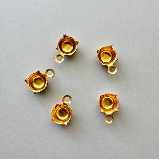 Raw Brass Setting Round 24ss【5 pcs】