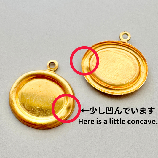 Raw Brass Setting Oval 8x10mm【B品】