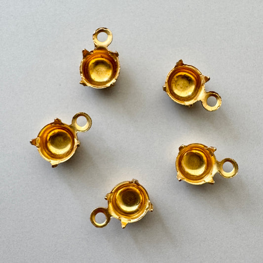 Raw Brass Setting Round 23ss【5 pcs】