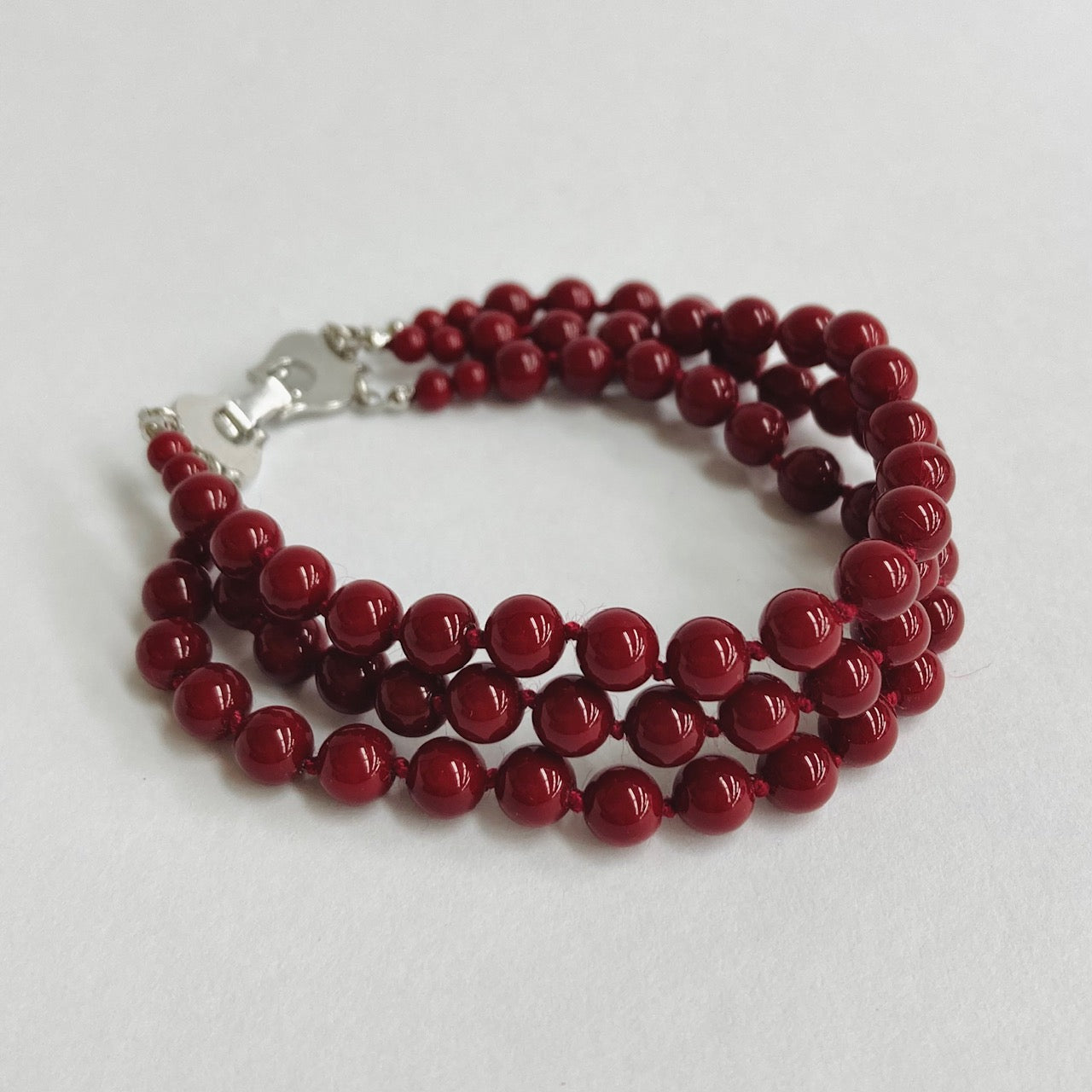 【Made in Japan】"AKADAMA" 3 strands Bracelet AK11