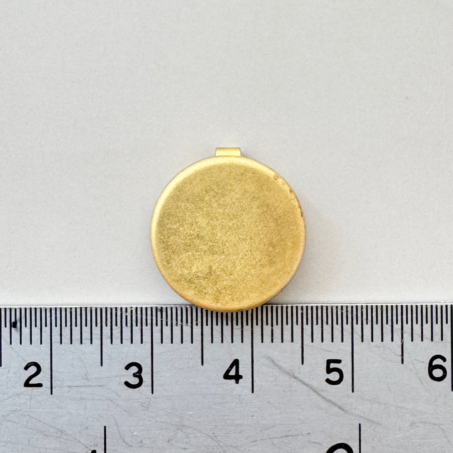 Raw Brass Button Cover 15mm