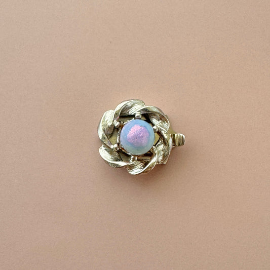 Vintage Glass Fire Opal Clasp 14mm