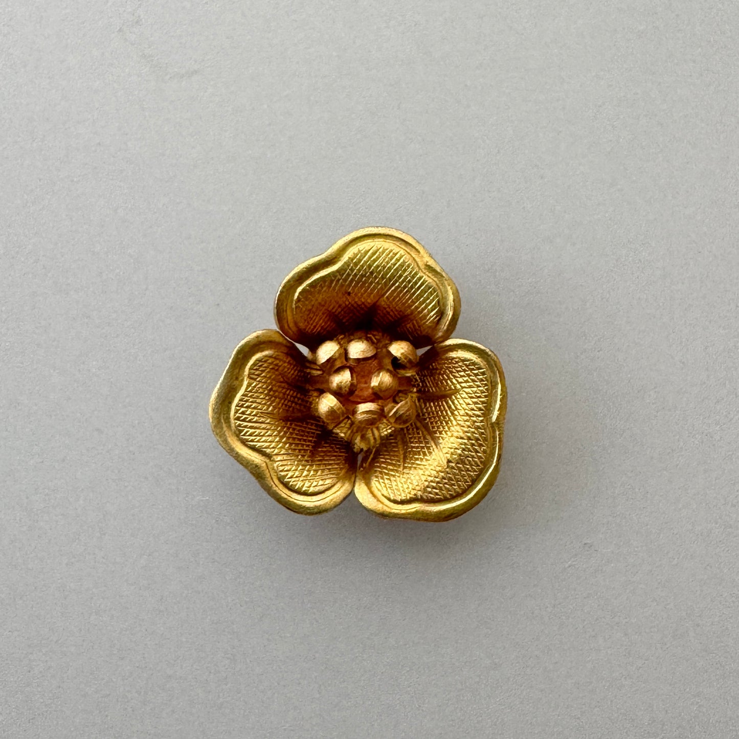 Japan Vintage Brass Flower 14mm