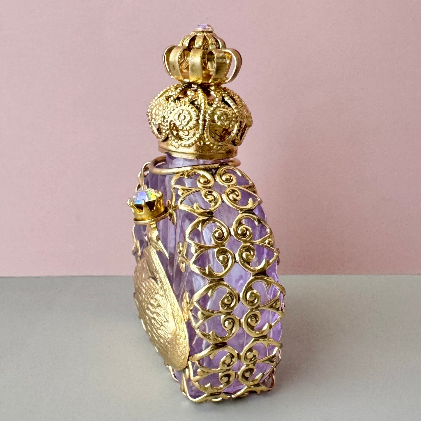 Czech Handmade Perfume Bottle Swan【po-0146】