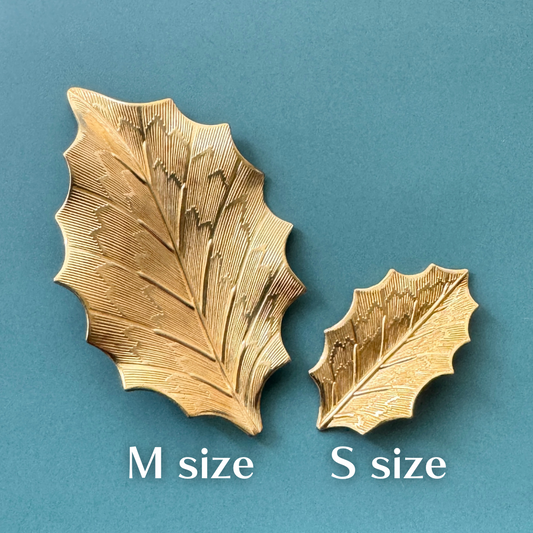 USA Vintage Brass Stamping Leaf【2 size】