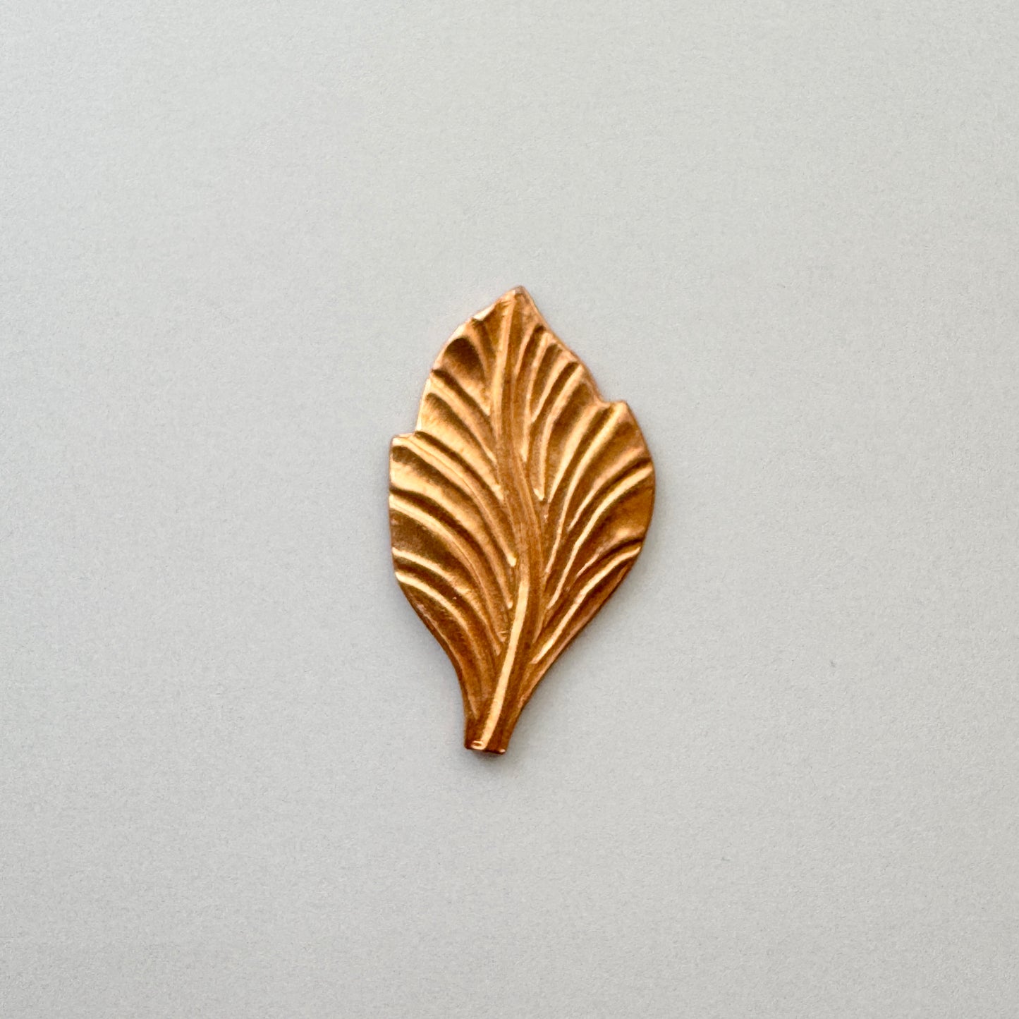 USA Vintage Brass Stamping Leaf 20x14mm