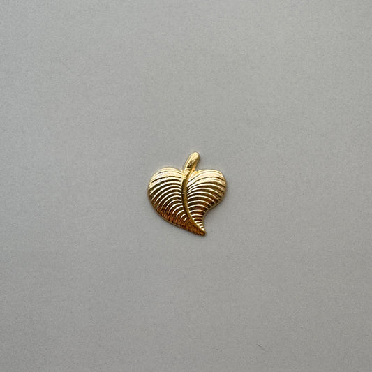 USA Vintage Gold Plated Leaf Stampings 15mm 【2pcs】