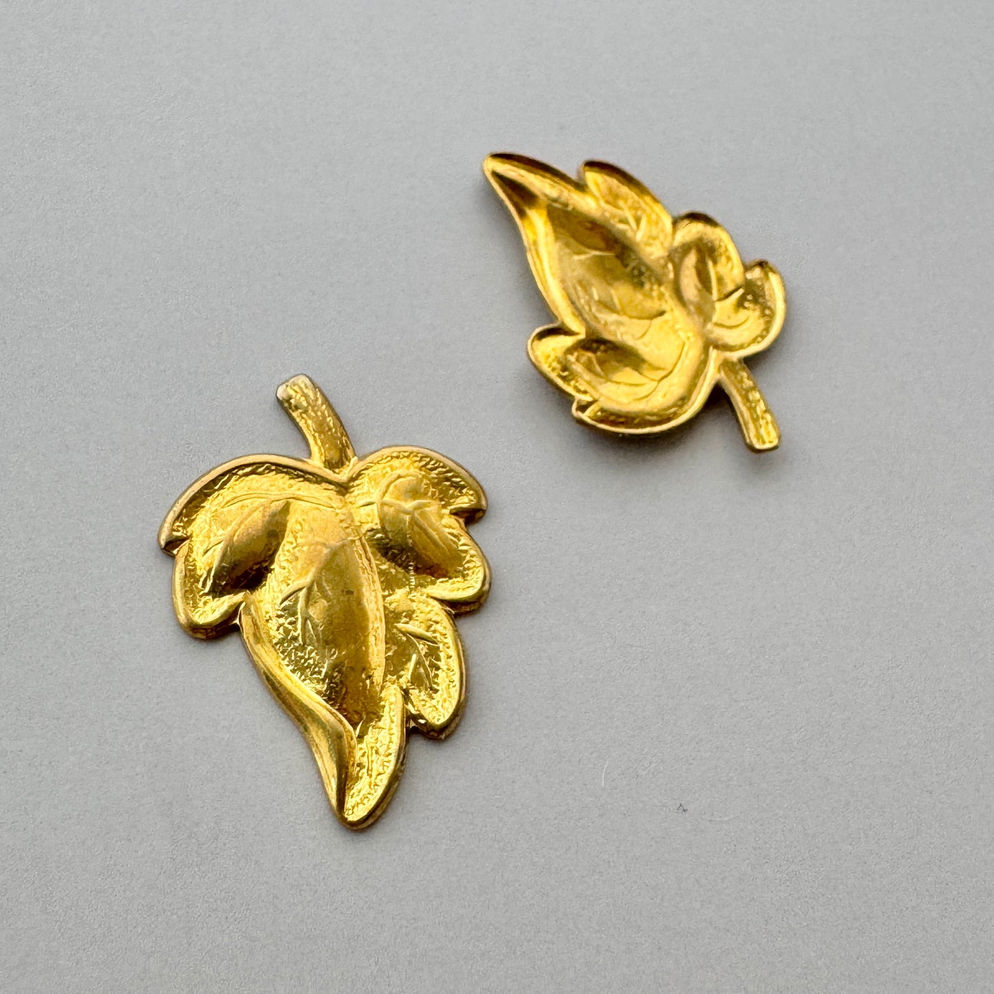 USA Vintage Brass Stampings Grape Leaves 20x15mm【2pcs】