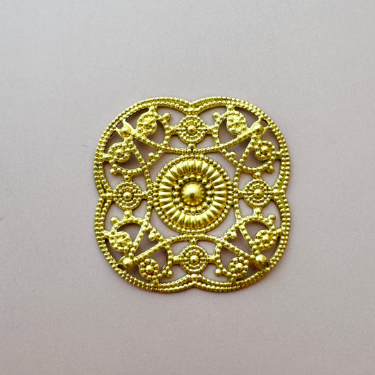 German Vintage Brass Filigree 28mm