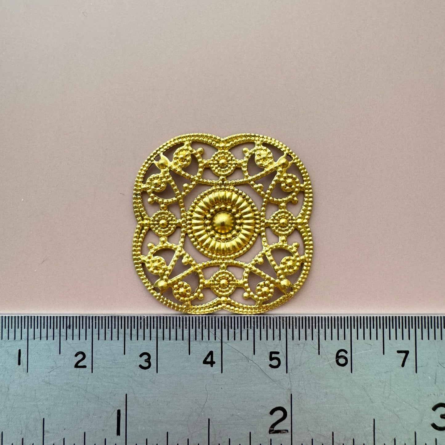 German Vintage Brass Filigree 28mm